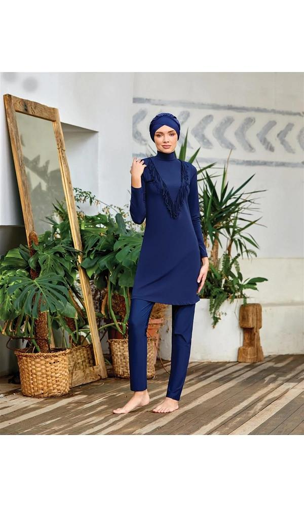 ADASEA 4444 LİCRALI UZUN KOL MAYO KOYU LACİVERT