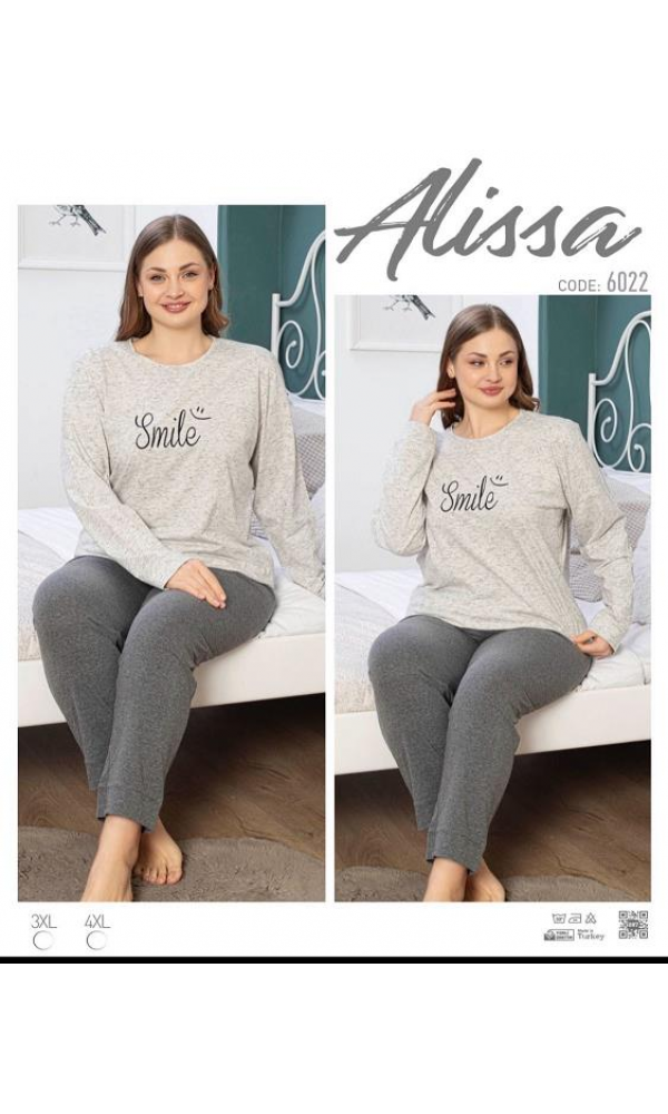 ALİSSA 6022  BAYAN UZUN KOL TAKIM GRİ