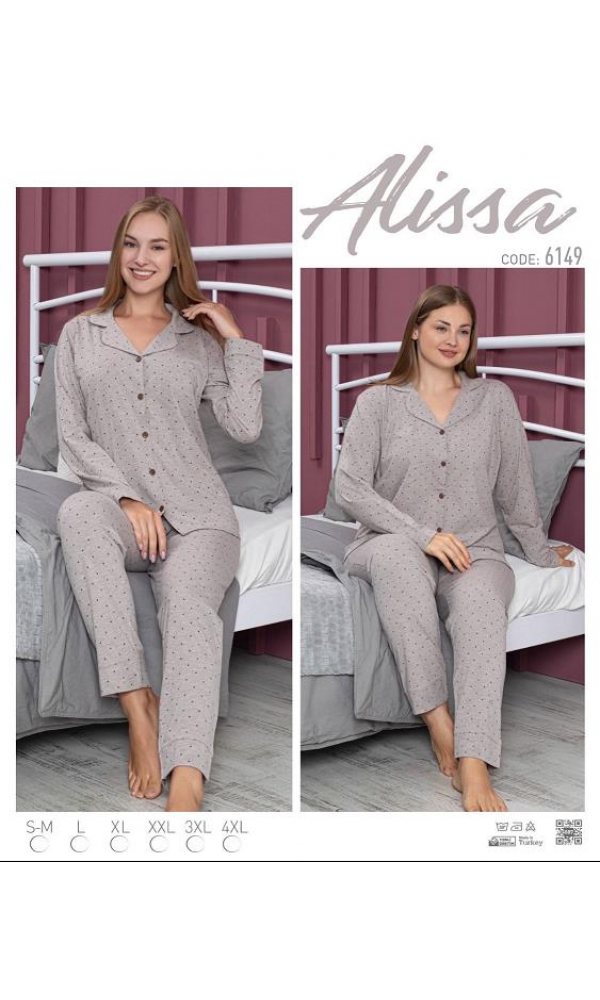 ALİSSA 6149 BAYAN UZUN KOL TAKIM GRİ