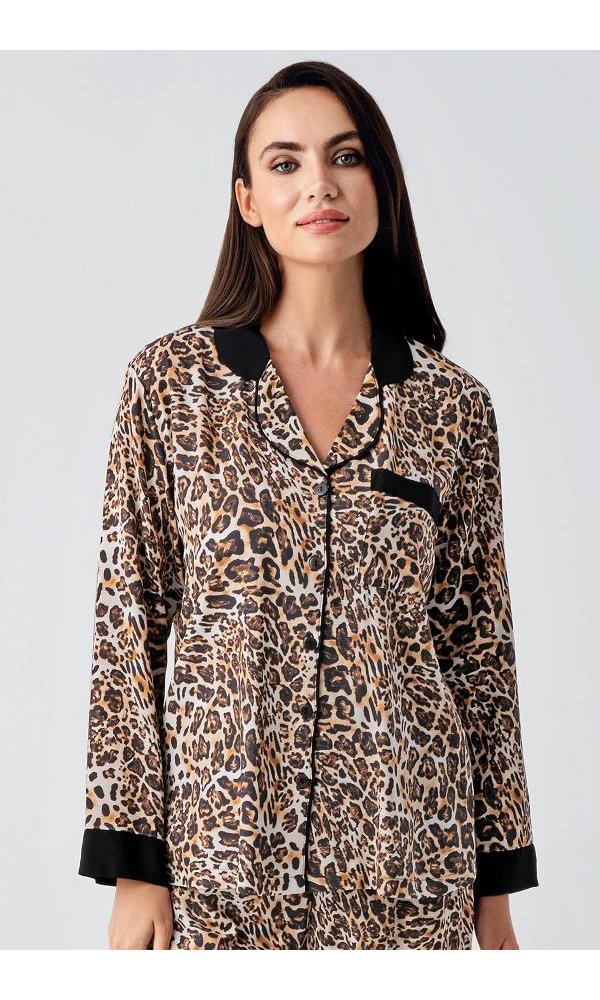 ARTIŞ 22107  LEOPAR  PİJAMA TAKIMI LEOPAR