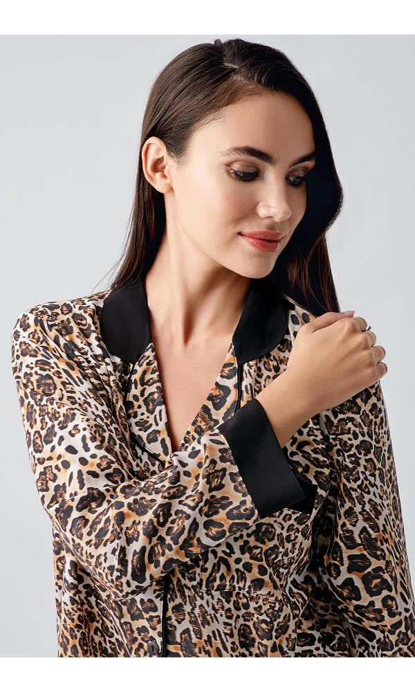ARTIŞ 22107  LEOPAR  PİJAMA TAKIMI LEOPAR