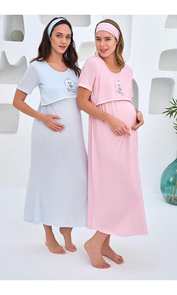 BAHA 4325 YARIM KOL LOHUSA GECELİK PEMBE