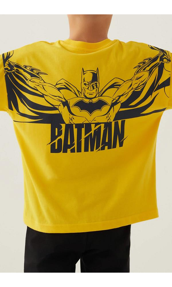 Batman Erkek Çocuk Bermuda Takım Toz Pembe