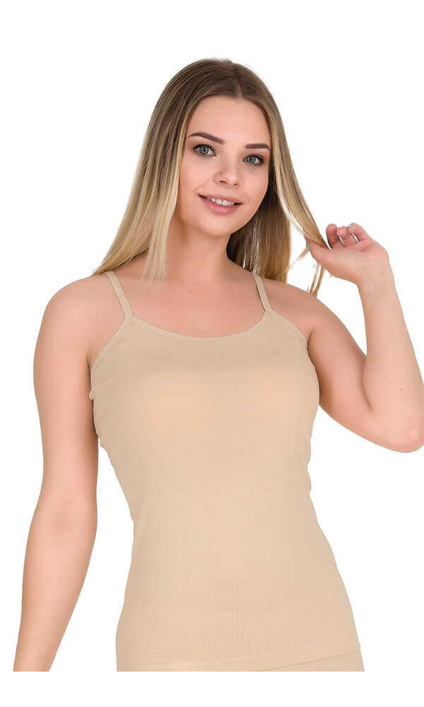 BERRAK 2128 BİYELİ İP ASKILI ELASTAN ATLET TEN