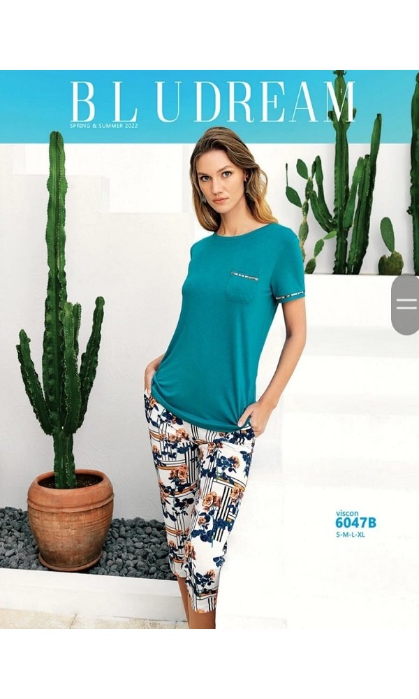BLUDREAM 6047 YARIM KOL KAPRİ TAKIM GRİ