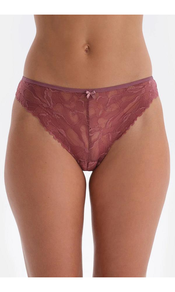 DAGİ 23AW27415GY DANTELLİ BRAZİLAN KÜLOT Gül Kurusu