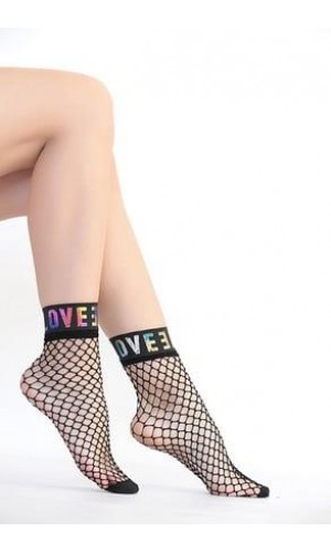 DAY MOD LOVE FİLE SOKET ÇORAP SİYAH