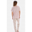 ESK33520 V YAKA KISA KOL PİJAMA TK. PEMBE