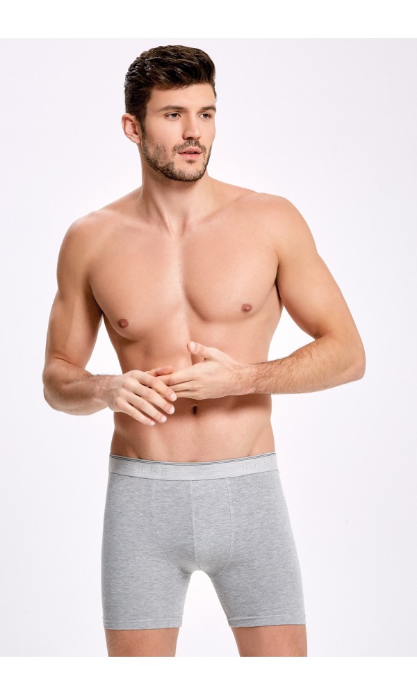 İLKE 005 ERKEK ELASTEN UZUN BOXER BEYAZ