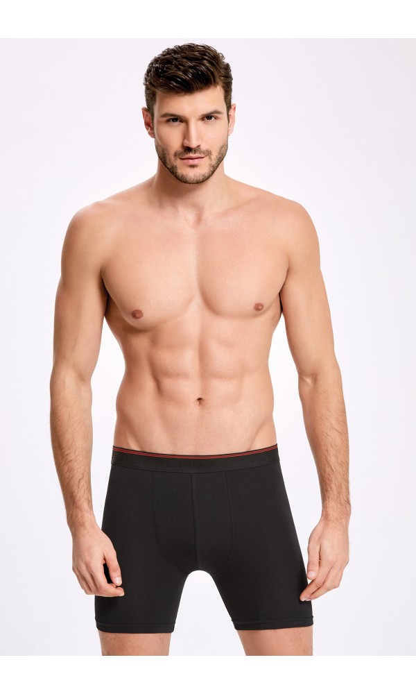 İLKE 005 ERKEK ELASTEN UZUN BOXER BEYAZ