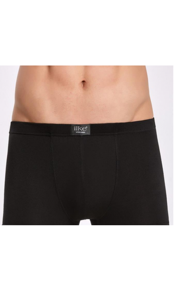 İLKE 1606  ERKEK BAMBU BOXER SİYAH