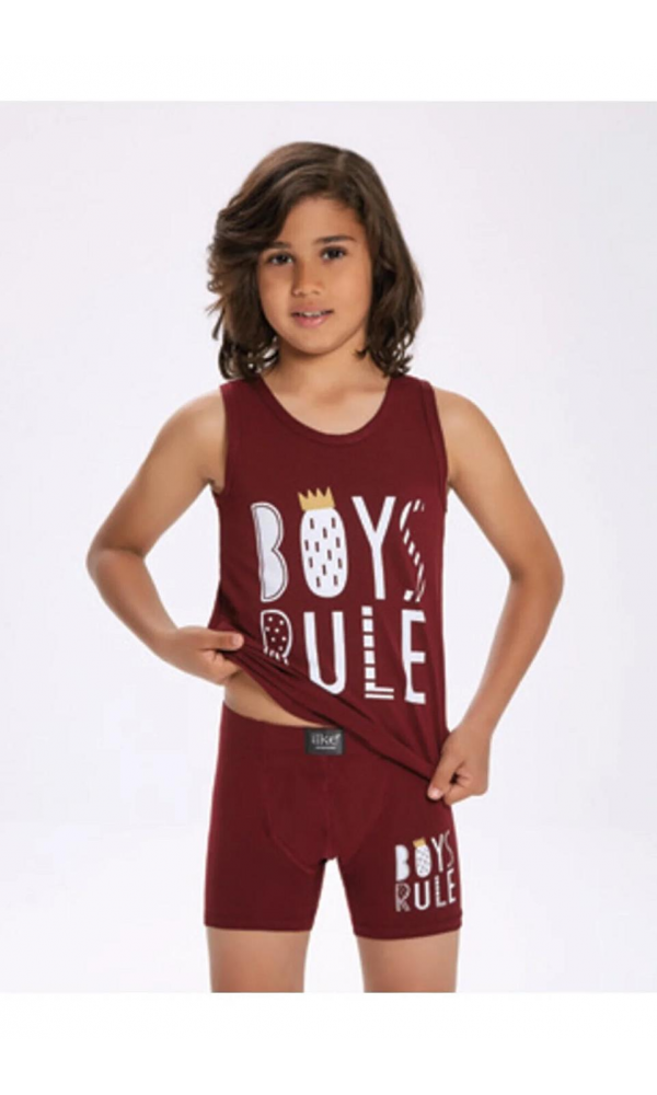 İLKE 308 ERKEK ÇOCUK LİKRALI BASKILI BOXER KARIŞIK