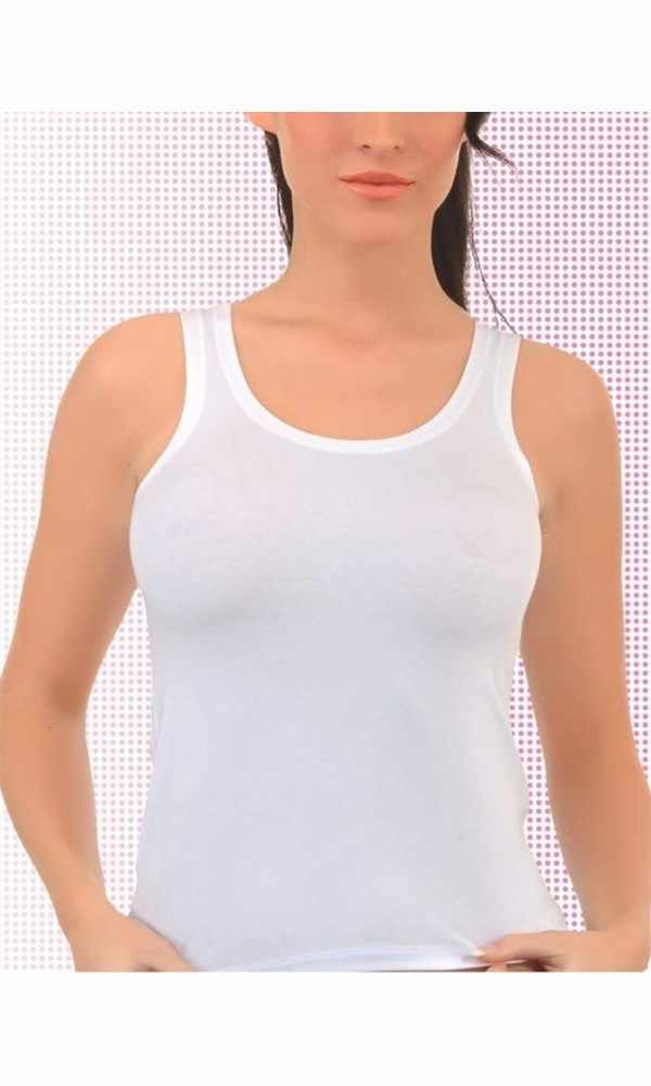 İMER 1233 KIVIRMA YAKALI MODAL ATLET WHITE