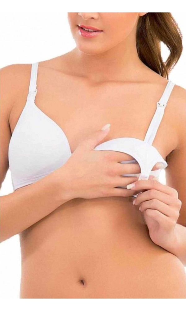 İMER 2245 KAPLI EMZİRME SÜTYEN WHITE