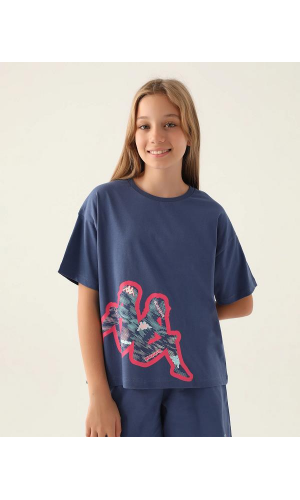 KAPPA 341X14W  KIZ ÇOCUK T-SHIRT LACİVERT
