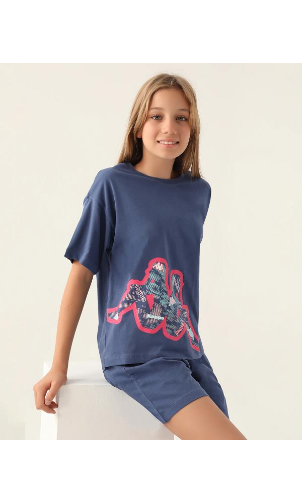 KAPPA 341X14W  KIZ ÇOCUK T-SHIRT LACİVERT