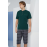 KLY 2203 BATTAL MİDİ YAKA KAPRİ TAKIM İNDİGO
