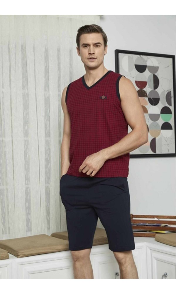 KLY 7508 ERKEK SIFIR KOL KAPRİ  TAKIM MAVİ