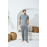 KLY 9505 ERKEK YARIM KOL PİJAMA TAKIM ANTRASİT