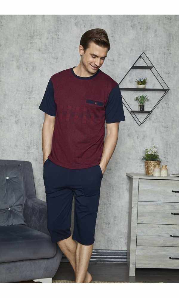 KLY ERKEK YARIM KOL KAPRİ TAKIM 7535 LACİVERT