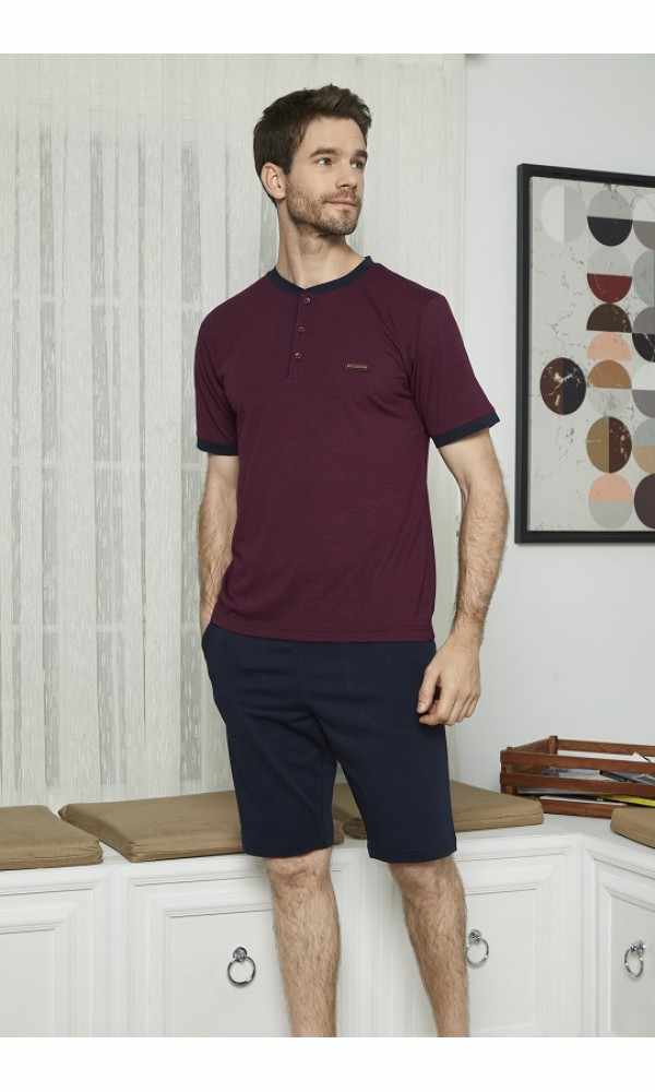 KLY ERKEK YARIM KOL ŞORT TAKIM 7505 BORDO