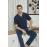 KLY V YAKA YARIM KOL ERKEK PİJAMA TAKIM 7557 GRİ