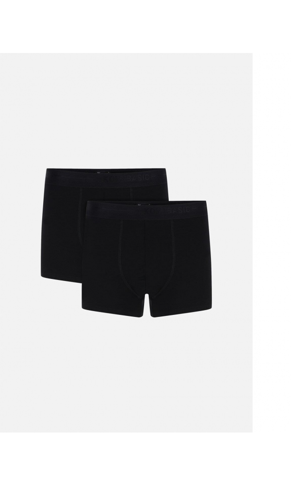 KOM ERKEK COLIN 2LI BOXER SİYAH