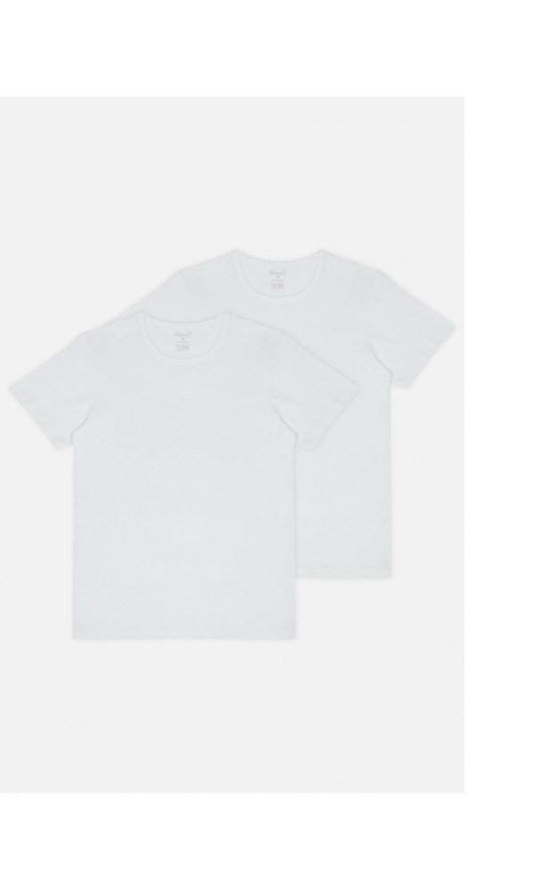 KOM ERKEK HULIO 2LI T-SHIRT BEYAZ
