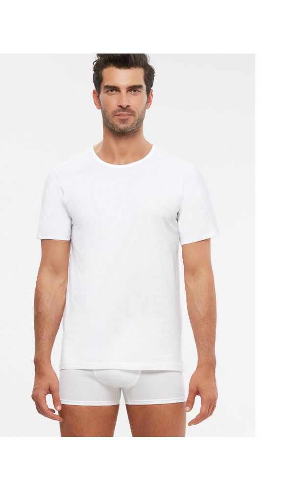 KOM ERKEK HULIO 2LI T-SHIRT BEYAZ