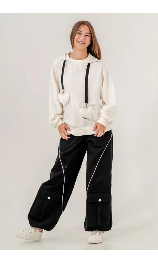 LOCO LOCO 7307 KIZ ÇOCUK SWEAT SİYAH
