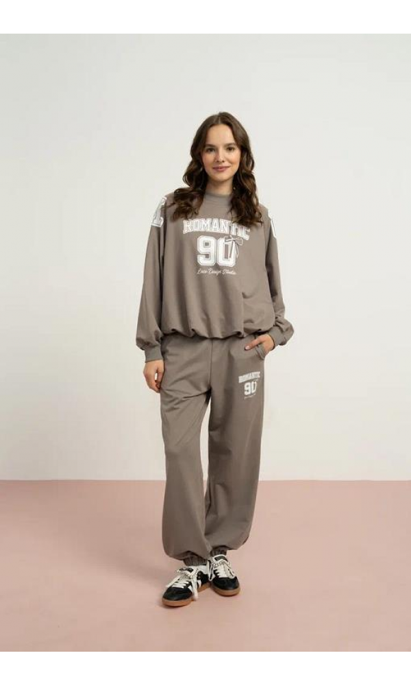 LOCO LOCO 7816 KIZ ÇOCUK SWEAT TAKIM VİZON