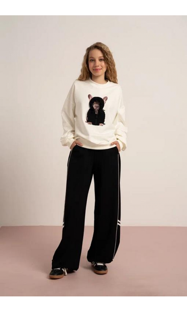 LOCO LOCO 7854 KIZ ÇOCUK İKİ İPLİK SWEAT VİZON