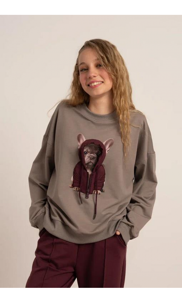 LOCO LOCO 7854 KIZ ÇOCUK İKİ İPLİK SWEAT VİZON