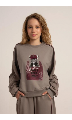 LOCO LOCO 7859 KIZ ÇOCUK İKİ İPLİK SWEAT VİZON