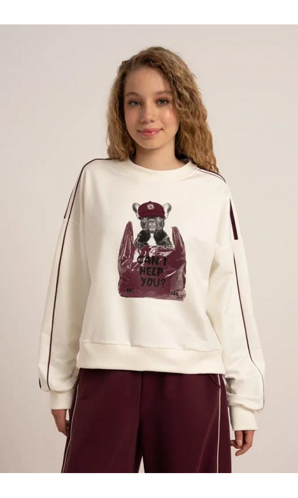 LOCO LOCO 7859 KIZ ÇOCUK İKİ İPLİK SWEAT VİZON