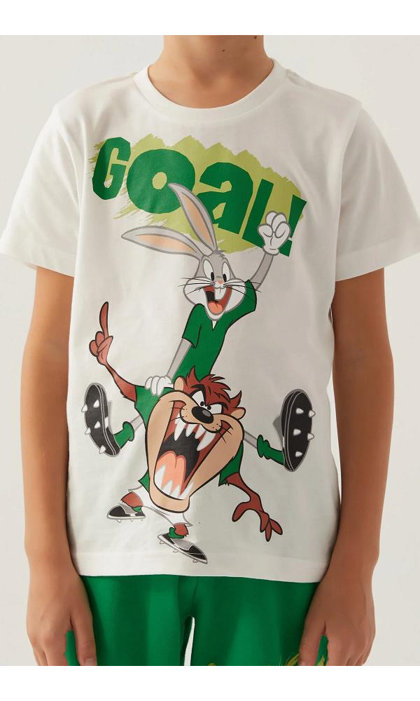 Looney Tunes Erkek Çocuk Bermuda Takım KREM
