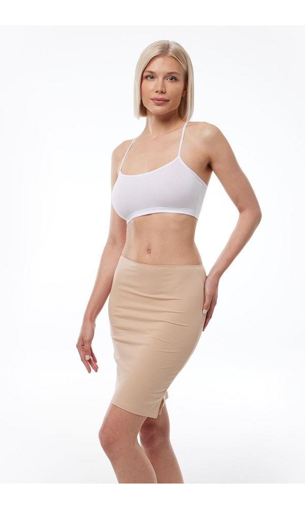 MALABADİ 1056 DAR KESİM MODAL JÜPON TEN