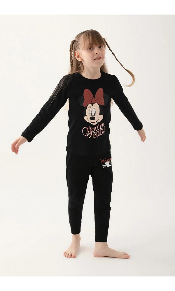 MINNIEMOUSE D4812-G KIZ UZUN KOL TAKIM SİYAH