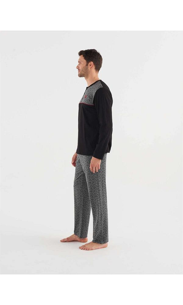 MOD 3735 ERKEK Patlı Pijama Takım TEN