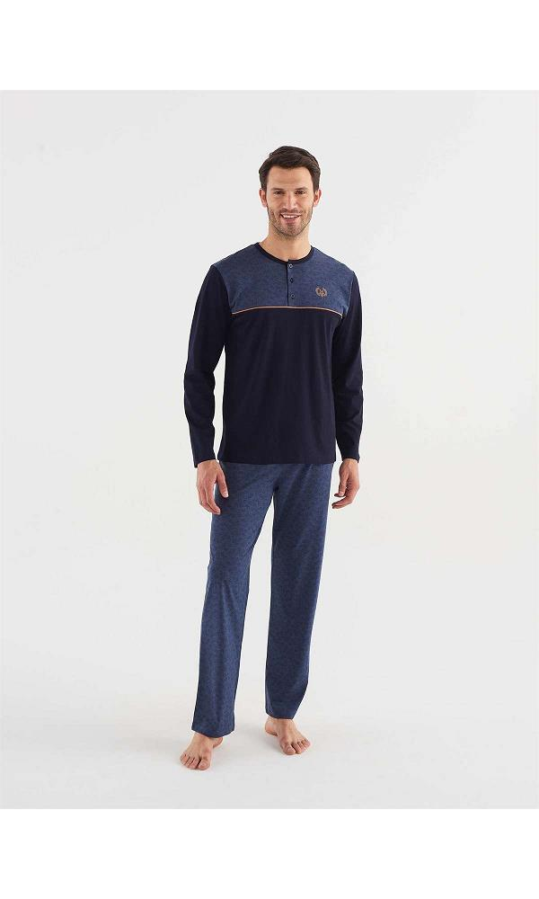 MOD 3735 ERKEK Patlı Pijama Takım TEN