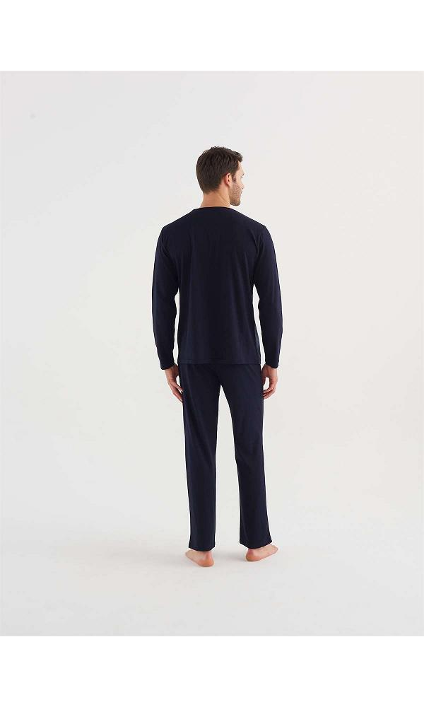 MOD 3736 ERKEK Boydan Patlı Pijama Takım SİYAH