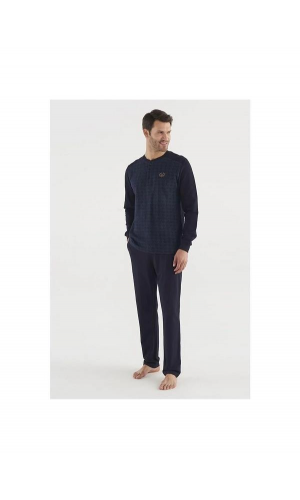 MOD 3756 ERKEK Patlı Pijama Takım SİYAH