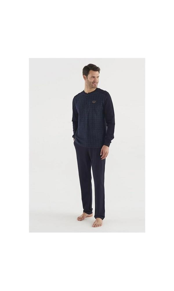 MOD 3756 ERKEK Patlı Pijama Takım SİYAH