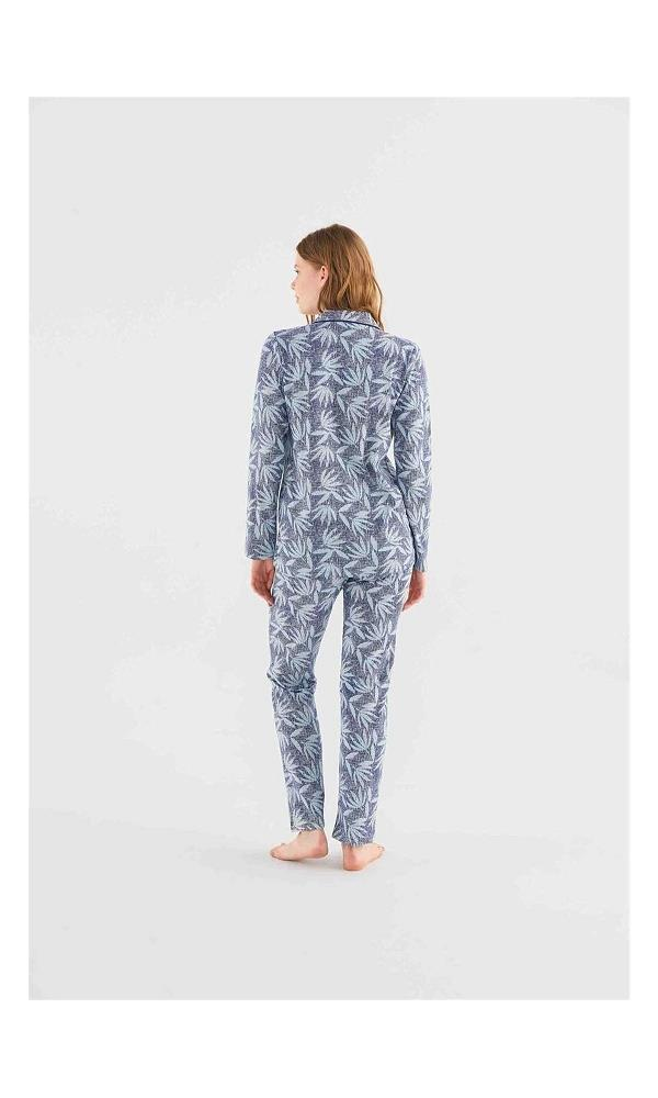 MOD 3803 BAYAN Boydan Patlı Pijama Takım SİYAH