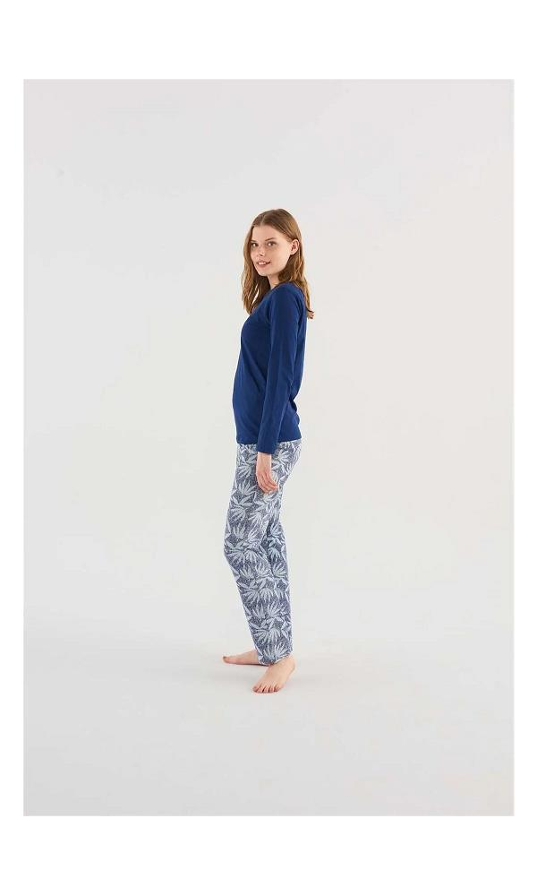 MOD 3804 BAYAN Patlı Pijama takım SİYAH