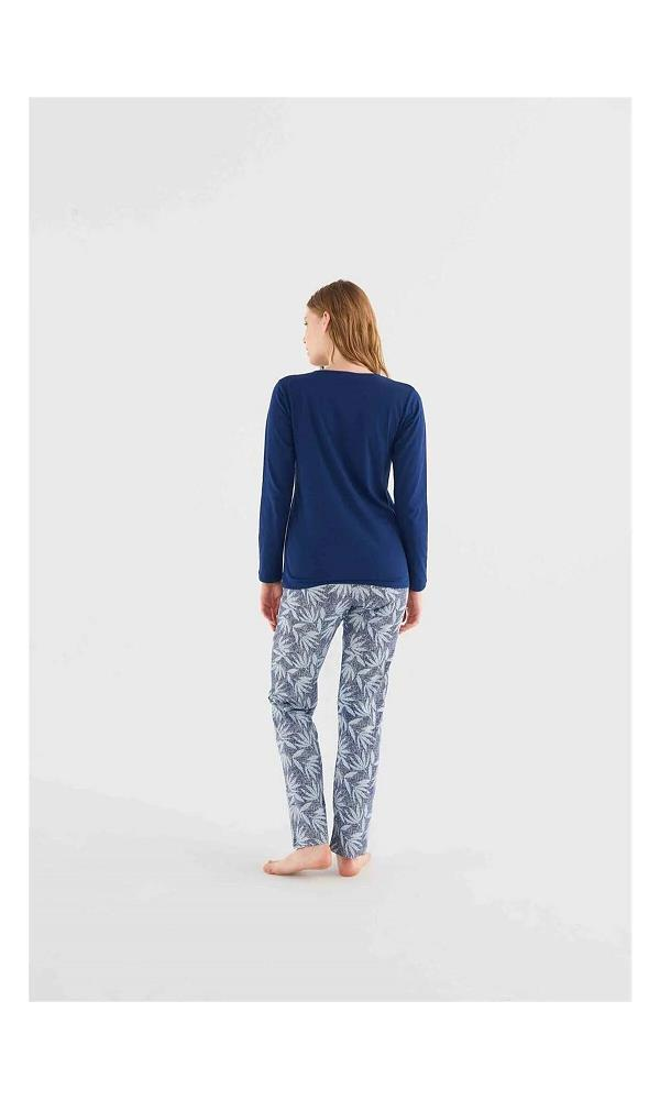 MOD 3804 BAYAN Patlı Pijama takım SİYAH