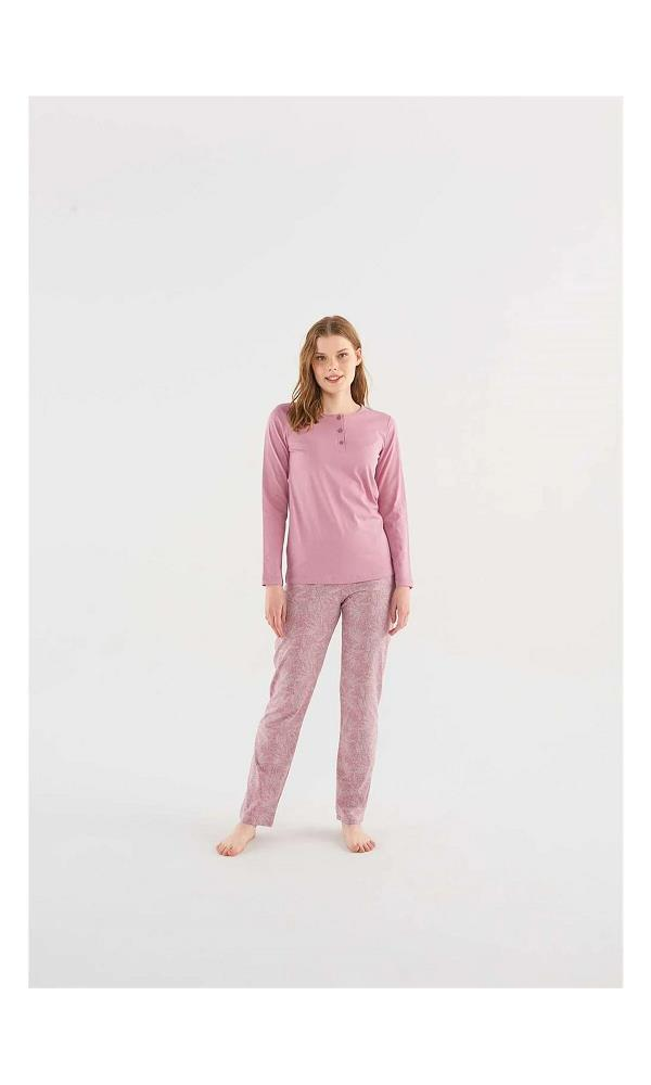 MOD 3804 BAYAN Patlı Pijama takım SİYAH