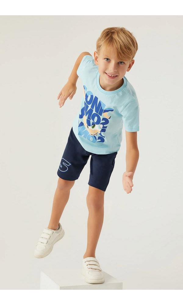 Modern Sonıc Erkek Çocuk Bermuda Takım KREM