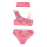NEOPY 255204 Lane Tek Omuz Fırfır Detay Kız Çocuk Bikini PEMBE