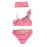NEOPY 255204 Lane Tek Omuz Fırfır Detay Kız Çocuk Bikini PEMBE
